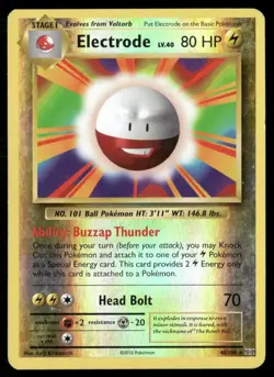 2016 Evolutions Set Pokemon Card 040 Electrode Reverse Foil LP - Image 1