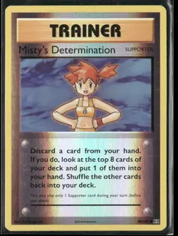 2016 Evolutions Set Pokemon Card 080 Misty's Determination Reverse Foil LP - Image 1