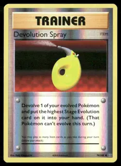 2016 Evolutions Set Pokemon Card 076 Devolution Spray Reverse Foil LP - Image 1