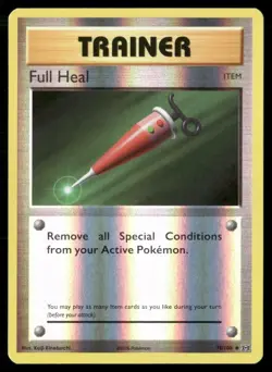 2016 Evolutions Set Pokemon Card 078 Full Heal Reverse Foil LP - Image 1