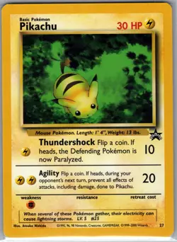 Pikachu 27 WoTC Promo - Pokemon Card - LP - Image 1