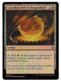 MTG Carnelian Orb of Dragonkind FOIL Battle for Baldur's Gate (CLB) 166 Unplayed - Image 1