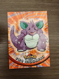 Pokemon Topps TV Animation Edition #34 Nidoking! Blue Logo! - Image 1