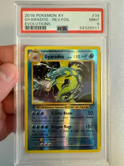 2016 Pokemon - Gyarados Reverse Holo Rare - XY Evolutions 34/108 - PSA 9 MINT! - Image 2