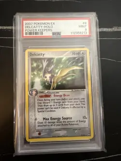 2007 POKEMON EX POWER KEEPERS DELCATTY 8/108 HOLO RARE PSA 9 MINT - Image 1