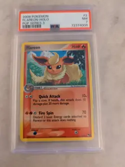 Pokemon TCG Flareon Promo #2 Holo - Pop Series 3 - PSA 7 - Image 1