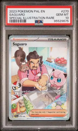 2023 POKEMON PAL EN-PALDEA EVOLVED SPECIAL ILLUSTRATION RARE #270 SAGUARO PSA 10 - Image 1