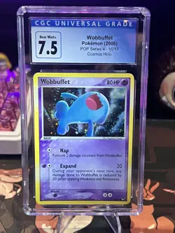 Pokemon POP Series 4 Wobbuffet Holo CGC 7.5 Near Mint Mint 16/17 - Image 1