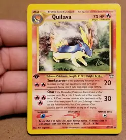 POKEMON TCG 1ST EDITION QUILAVA 47/121 ◇ UNCOMMON NEO GENESIS VINTAGE NM - Image 1