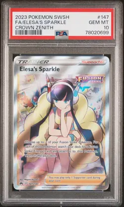 2023 Pokemon SWSH Crown Zenith #147 Full Art Elesa's Sparkle PSA 10 Gem Mint - Image 1