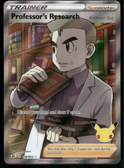 Professor's Research (Full Art) 024/025 Ultra Rare Holo NM Pokemon Celebrations - Image 1