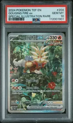 PSA 10 Gouging Fire EX #204 Pokemon Temporal Forces - Image 1