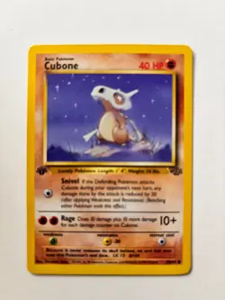 Pokemon TCG Cubone Jungle 50/64 Regular 1st Edition Common LP - Image 1