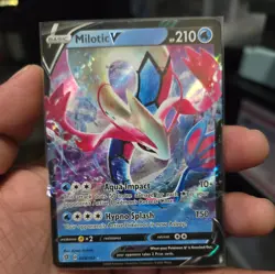 Pokemon Milotic V 043/192 Rebel Clash Holo Ultra Rare 2020 TCG NM - Image 1