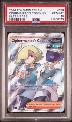 PSA 10 Ciphermaniac's Codebreaking Pokemon Temporal Forces #198 - Image 1