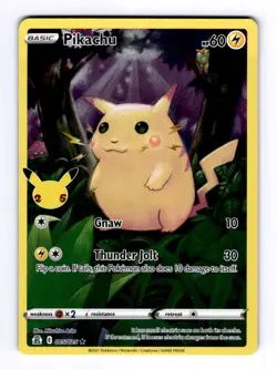 Pikachu Celebrations #005 (2021) Holo NM Pokemon - Image 1