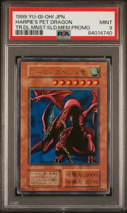 1999 Yu-Gi-Oh! Harpie's Pet Dragon Ultra Rare GB Promo Japanese PSA 9 MINT - Image 1