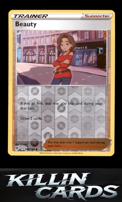 Reverse Holofoil Beauty 148/185 Pokemon Uncommon SWSH04: Vivid Voltage Card NM - Image 1