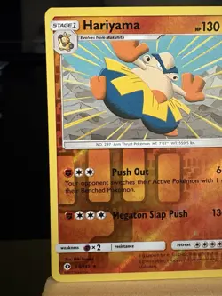 HARIYAMA - 68/149 Sun And Moon Base - NM - Reverse Holo - Pokemon TCG Card - Image 3