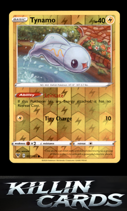 Reverse Holofoil Tynamo 057/185 Pokemon Common SWSH04: Vivid Voltage Card NM - Image 1