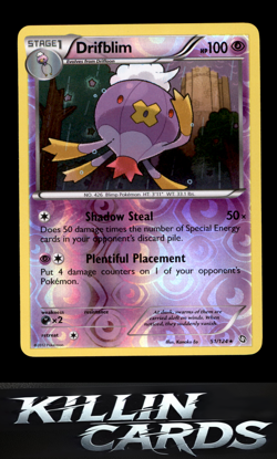 Reverse Holofoil Drifblim 51/124 Pokemon Rare Dragons Exalted Card NM - Image 1