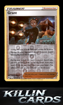 Reverse Holofoil Grant 144/189 Pokemon Uncommon SWSH10: Astral Radiance Card NM - Image 1