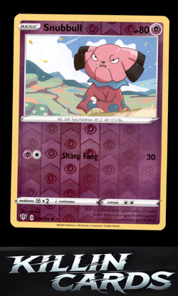 Reverse Holofoil Snubbull 070/189 Pokemon Common SWSH03: Darkness Ablaze Card NM - Image 1
