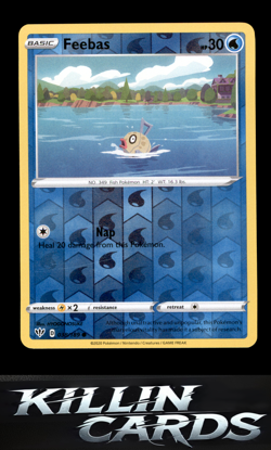Reverse Holofoil Feebas 038/189 Pokemon Common SWSH03: Darkness Ablaze Card NM - Image 1
