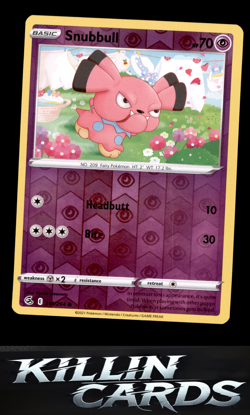 Reverse Holofoil Snubbull 115/264 Pokemon Common SWSH08: Fusion Strike Card NM - Image 1