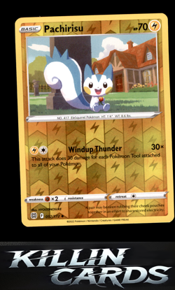 Reverse Holofoil Pachirisu 052/172 Pokemon Uncommon SWSH09: Brilliant Stars Card - Image 1