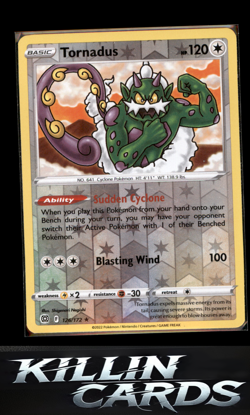 Reverse Holofoil Tornadus 126/172 Pokemon Rare SWSH09: Brilliant Stars Card NM - Image 1