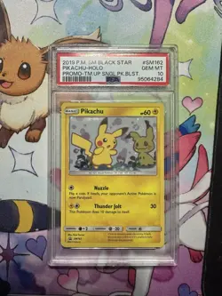 Pokemon Pikachu TCG Sun & Moon Black Star Promo SM162 Holo Card PSA 10 - Image 1