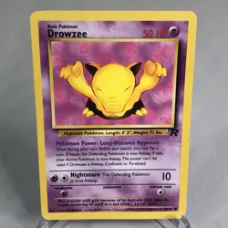 Pokemon Drowzee 54/82 Team Rocket Set Card Vintage 2000 Wizards Light Play - Image 1