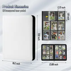 9 Pocket Trading Card Binder 540 Capacity with Zip Closure - Premium Double S... - Image 2