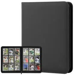Card Binder 9 Pocket, Double Sided Pockets Trading Card Binder with 30 Sleeve... - Image 1