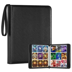 Card Binder 9 Pocket Premium Zip Trading Card Binder 900 Double Sided Pocket ... - Image 1