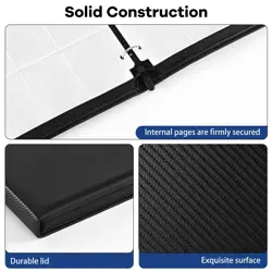 Card Binder 9 Pocket Premium Zip Trading Card Binder 900 Double Sided Pocket ... - Image 4