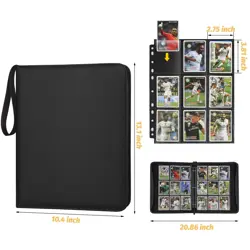 9 Pocket Card Binder, Premium Zip Trading Card Binder, 720 Double Sided Pocke... - Image 3