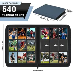 Card Binder 9 Pocket, Premium Zip Trading Card Binder, 540 Double Sided Pocke... - Image 2