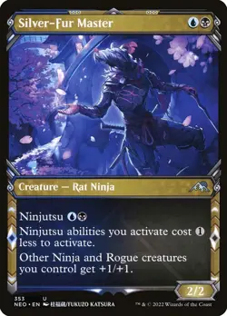 1x - Silver-Fur Master - Showcase #353 - Kamigawa: Neon Dynasty - CUC NM MTG - Image 1