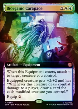 Biorganic Carapace (Extended Art) Marvel's Spider-Man NM MTG Foil - Image 1