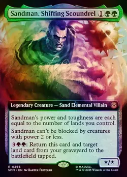 Sandman, Shifting Scoundrel (Extended Art) Marvel's Spider-Man NM MTG Foil - Image 1