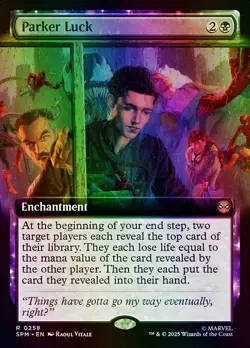 Parker Luck (Extended Art) R Marvel's Spider-Man NM MTG Foil - Image 1