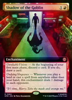 Shadow of the Goblin (Extended Art) Marvel's Spider-Man NM MTG Foil - Image 1