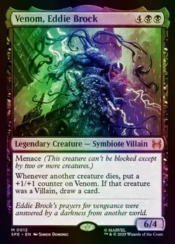Venom, Eddie Brock Marvel's Spider-Man: Eternal-Legal NM MTG Foil - Image 1