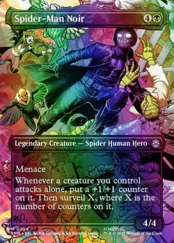 Spider-Man Noir (Borderless) Marvel's Spider-Man NM MTG Foil - Image 1