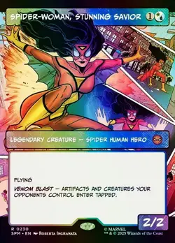 Spider-Woman, Stunning Savior (Borderless) Marvel's Spider-Man NM MTG Foil - Image 1