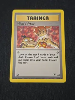 Misty's Wrath 114/132 Gym Heroes Regular WOTC Vintage 2000 Pokemon TCG LP - Image 1