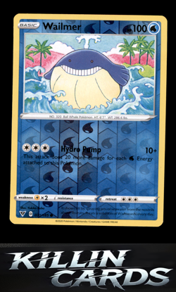Reverse Holofoil Wailmer 031/185 Pokemon Common SWSH04: Vivid Voltage Card NM - Image 1