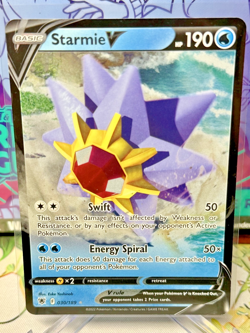 Starmie V 030/189 SWSH10: Astral Radiance Holo LP Pokemon Cards - Image 1